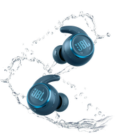 JBL Reflect Mini NC - Blue - Waterproof true wireless Noise Cancelling sport earbuds - Front